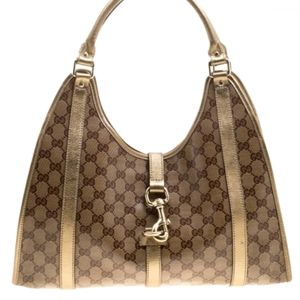 ✨GUCCI✨GG Crystal Coated Canvas and Leather Medium Joy Shoulder Bag